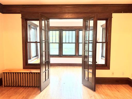 Spacious Sunroom with French doors