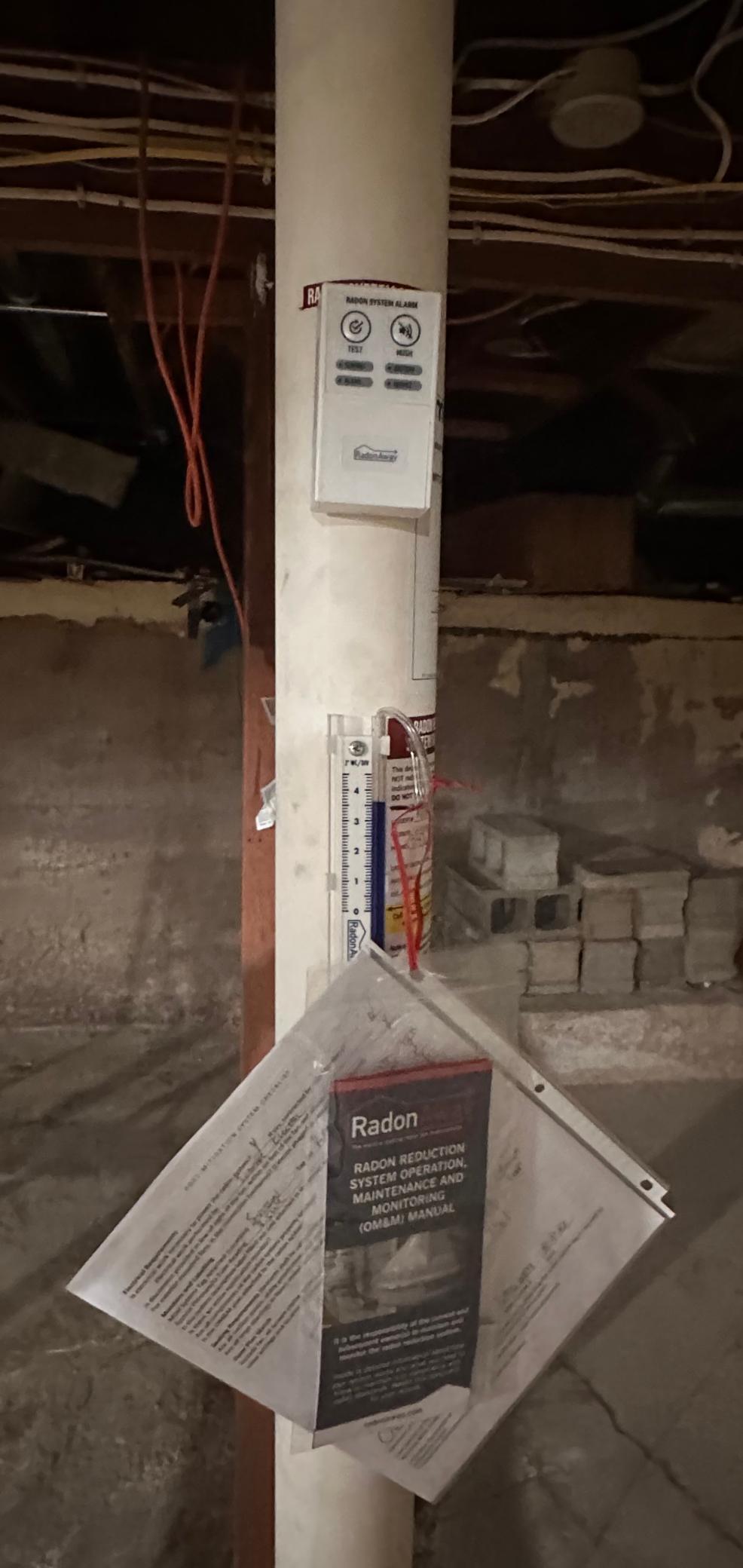 Radon Mitigation System installed in 2022