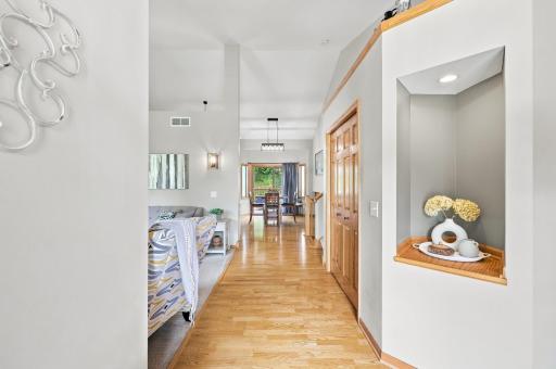 An inviting entryway with easy flow into the main living spaces