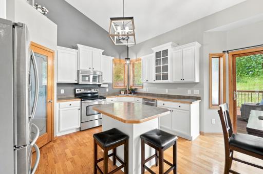 The open layout provides plenty of space for cooking, storage and entertaining