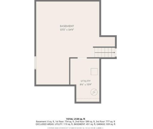 Bonus lower level layout for storage