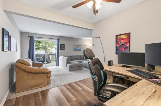 Main level dining room or office and living room