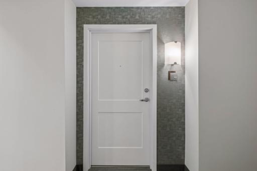Welcome to your new front door that offers a 4th floor location convenient to the elevator.
