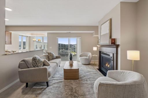 Welcoming and bright living room.