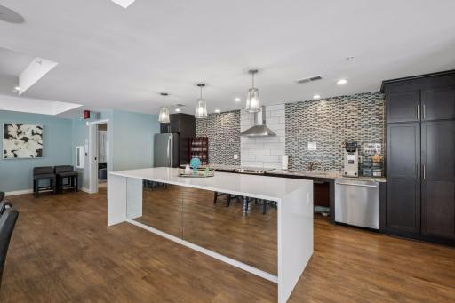 Potlucks, meetings and all sorts of happenings occur in this first floor Club Room.
