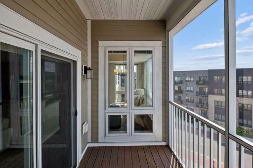 A lovely space to enjoy the outdoors + maintenance free decking.