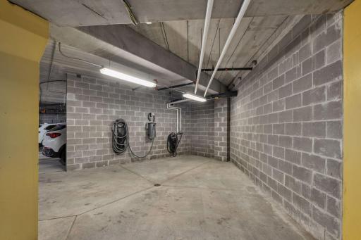 Car wash located in the underground parking garage.