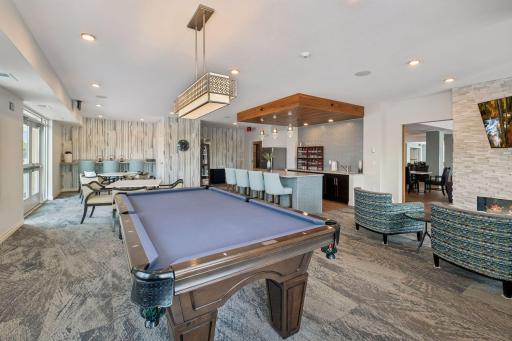 This common area game room is located on the first floor.