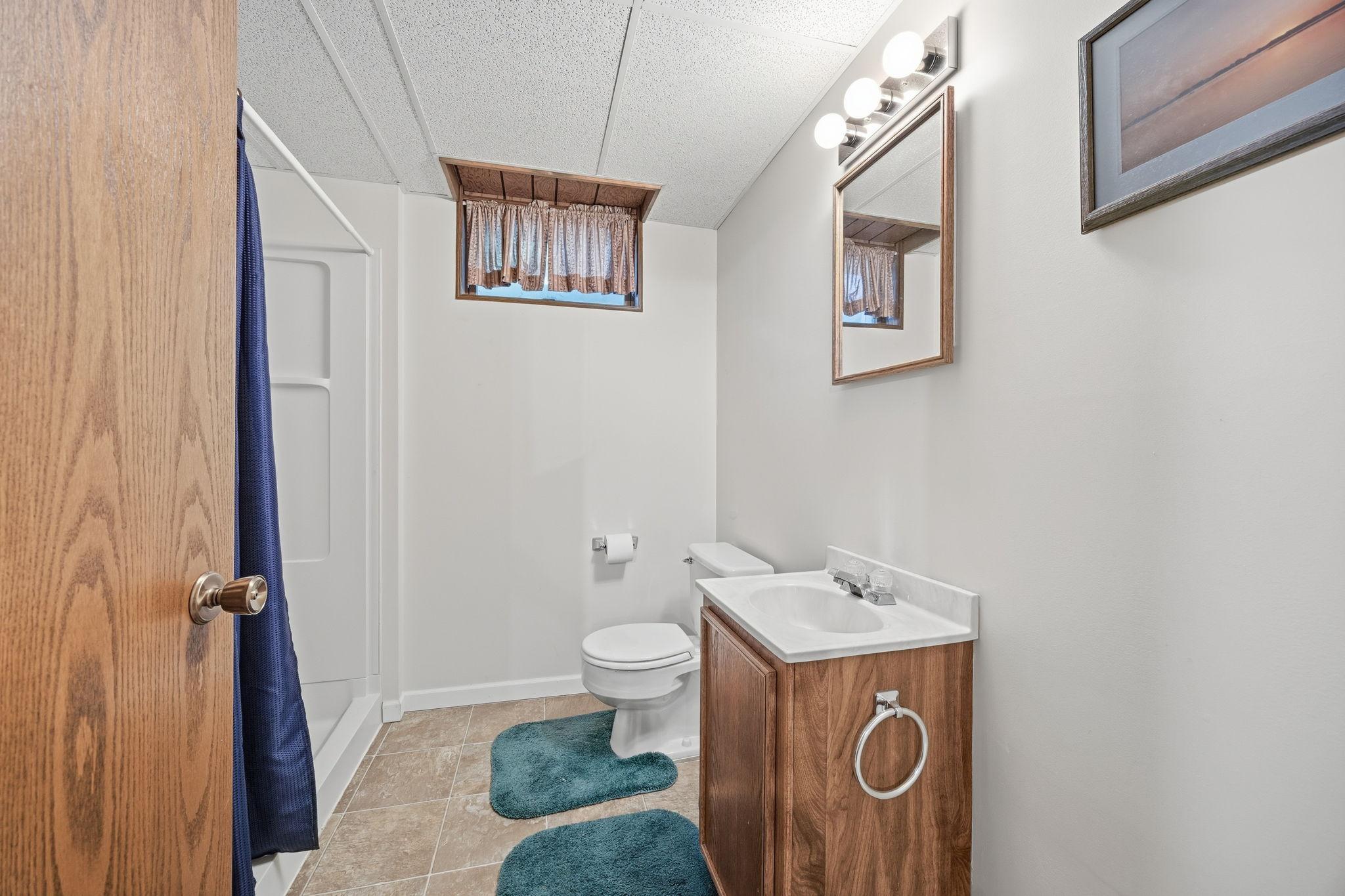 Lower level 3/4 bath