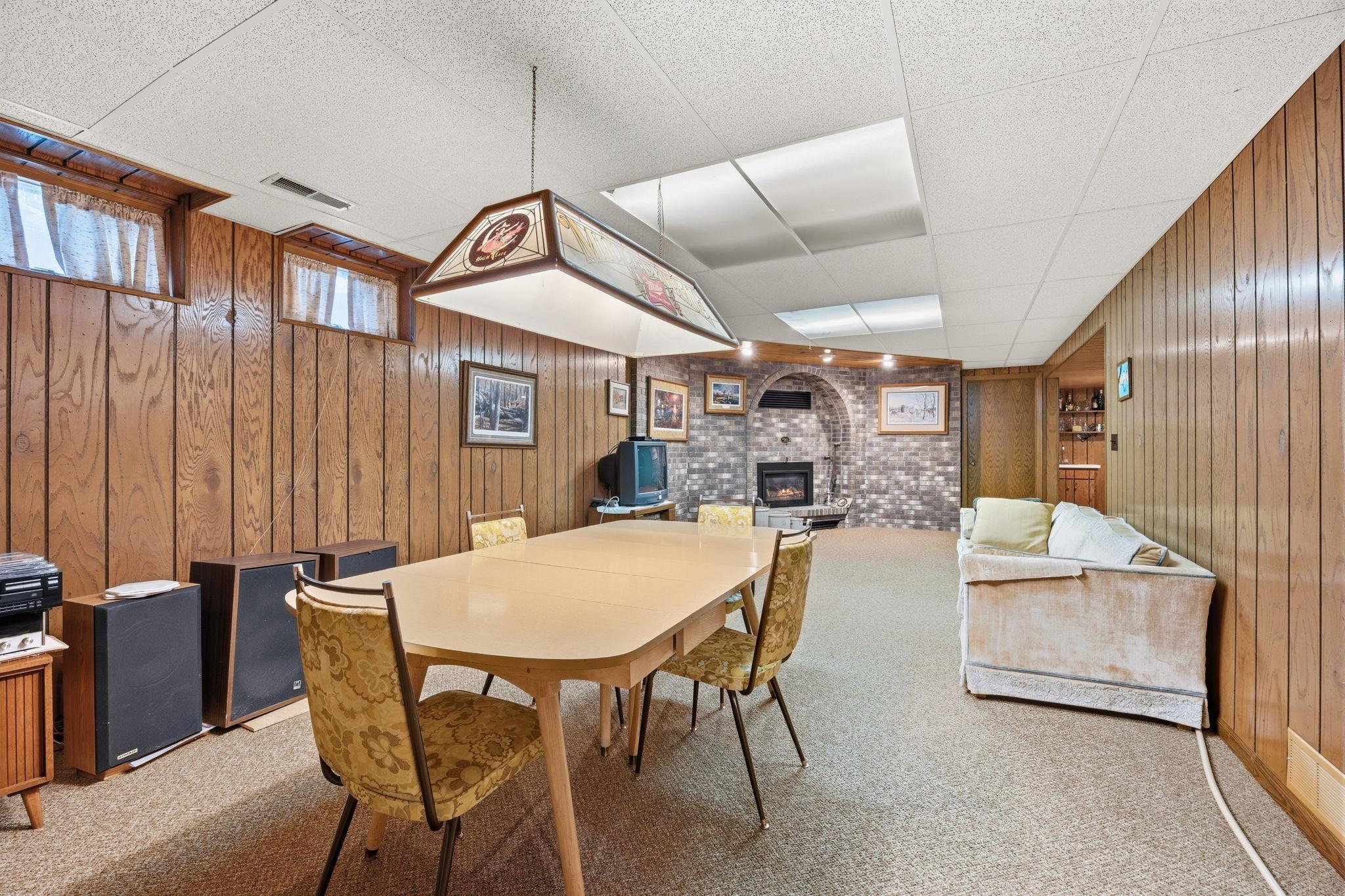 Lower level rec/family room