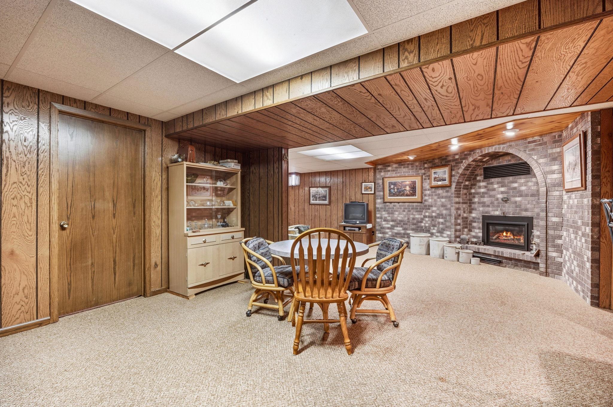 Lower level rec/family room area