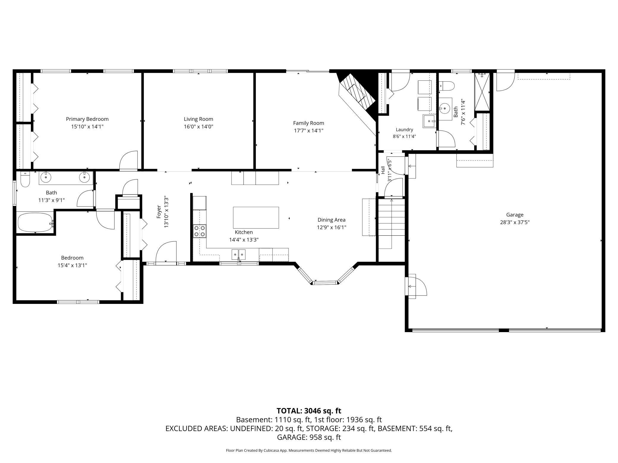 Main level floor plan