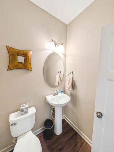 Main level half bath.