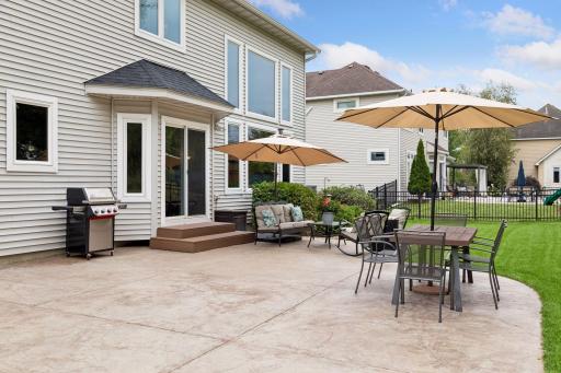 Huge stamped concrete patio
