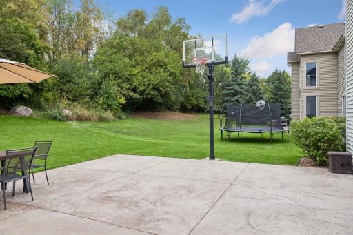 Basketball court right in your back patio