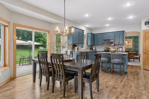 Eat in kitchen to patio and kitchen