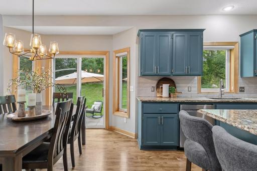 Walk right out to expansive patio