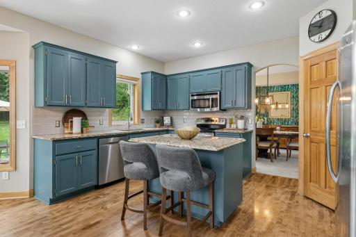 Updated kitchen with granite countertop
