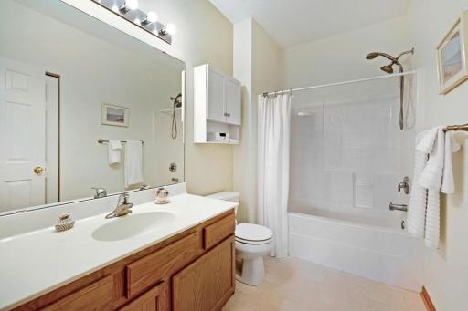 There is a full bathroom en suite