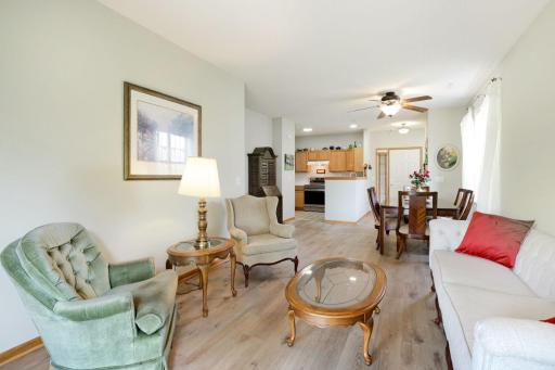 Proximity of dining to kitchen makes for easy meal prep and entertaining.