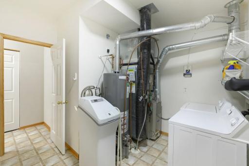 The laundry room / mud room are directly off of the garage, this is also where the mechanicals can be found.
