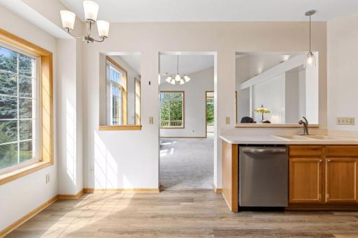 Featuring architectural cut-outs that maximize sightlines and natural light throughout the main floor.