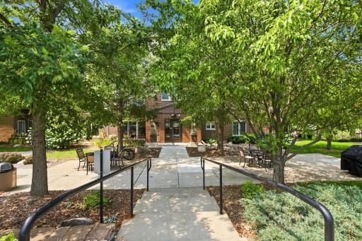 Walk down from street - use the building door or walk around to your patio
