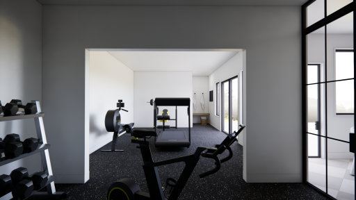Start your day strong in the private home gym, with dedicated space for cardio, strength training, and your everyday wellness routine.