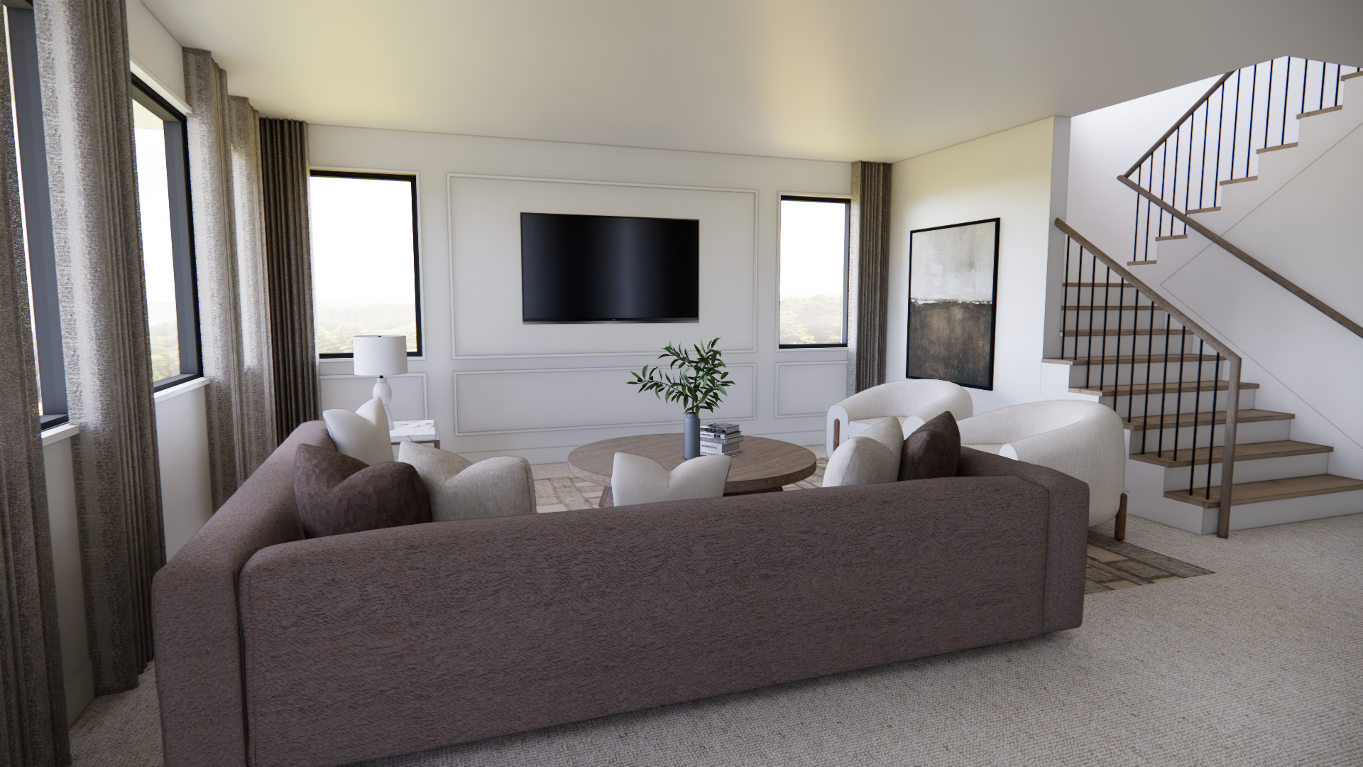 Unwind in the spacious lower-level family room, offering plenty of room for movie nights, game days, and gathering with family and friends.