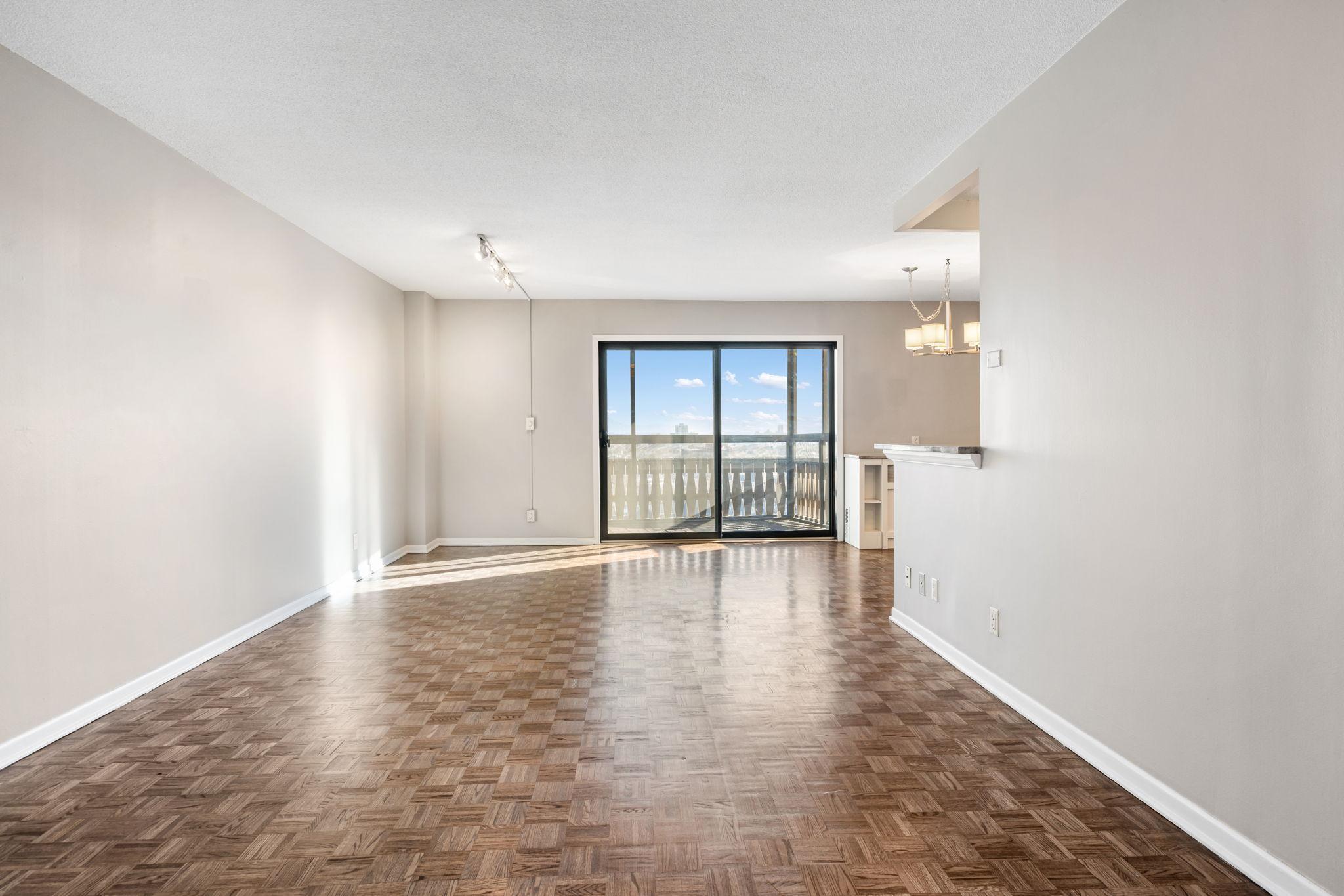 Classic, beautiful parquet wood floors.