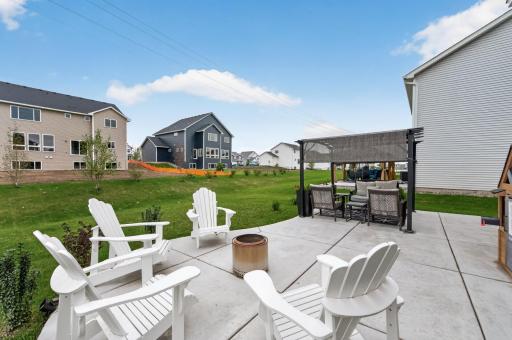 Bonfire season is here and this patio is ready for S'mores and storytelling.