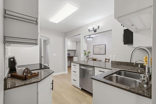 A double sink & brand-new dishwasher mean dishes done fast & more time for the fun stuff!