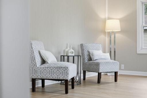 Room for a favorite chair, a good book & your morning coffee.