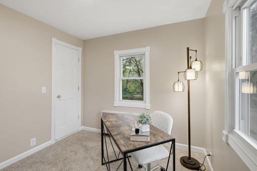Fresh paint & new carpet give this bedroom a fresh start.