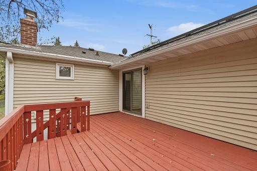 Fire up the grill! The deck offers space to enjoy meals outdoors.