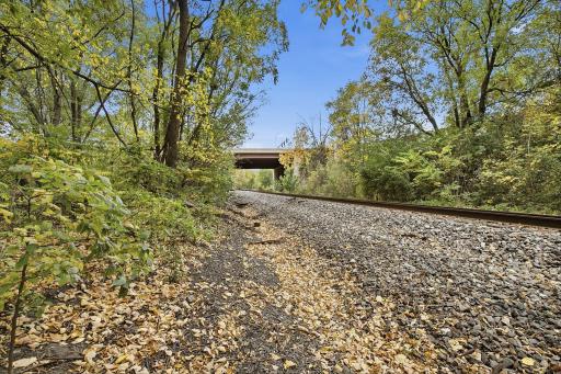 A tree-lined stretch of rail out back thatâs pretty in every seasonâ& extra festive when the Holiday Train rolls by each December!