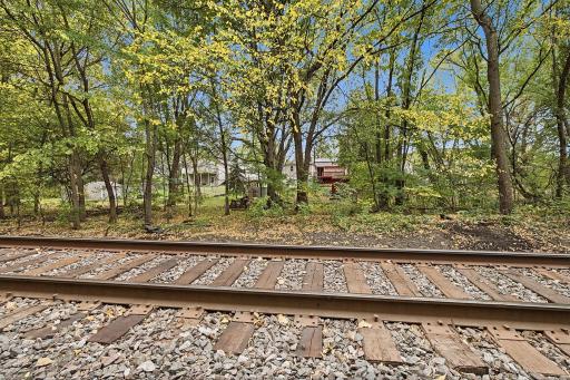 Pull up a chair on the deck & watch the trains amble by.