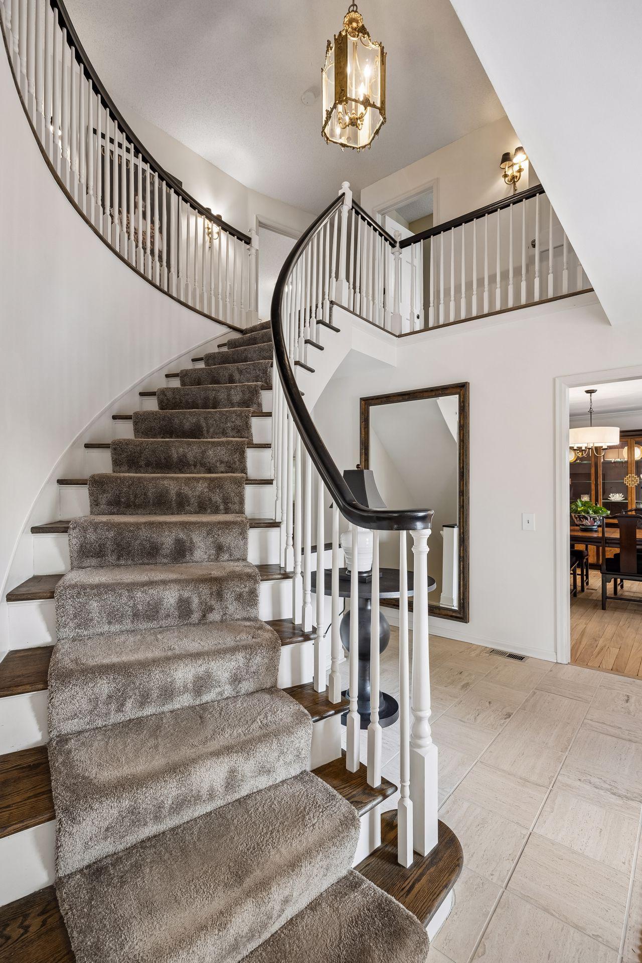 welcoming circular staircase