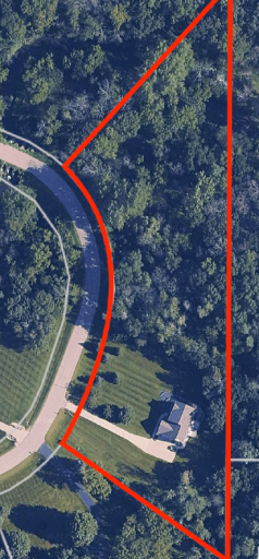 Aerial view of lot