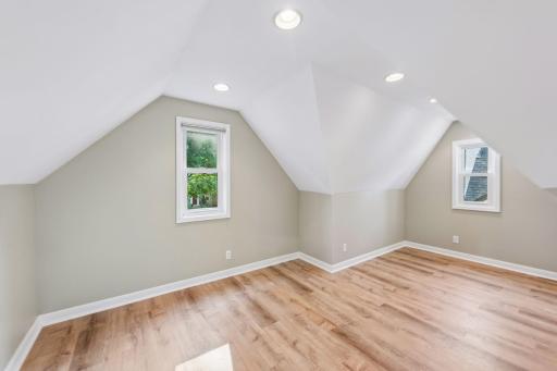 Another view of nook with can lighting and newer thermal pane window.