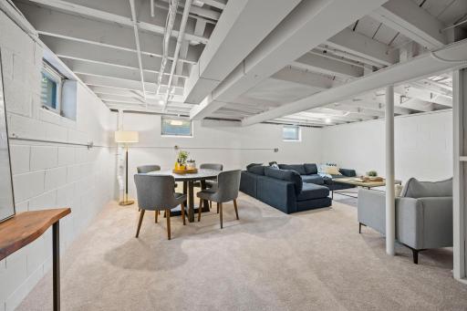 Downstairs, the finished lower level gives you a whole other floor to use.