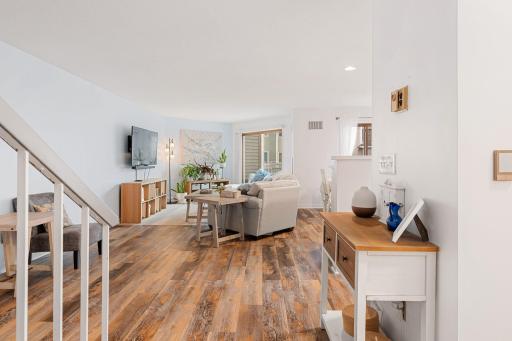 View from the entry showcasing the open layout and easy flow into the spacious living area.