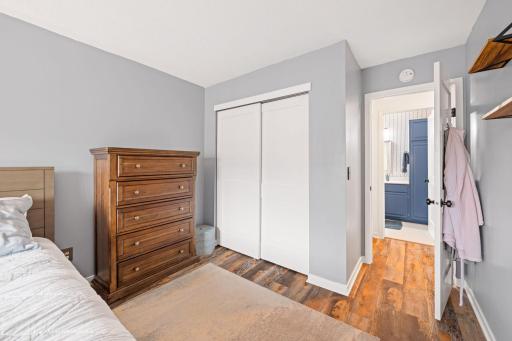 Additional view highlighting the second bedroom's closet and convenient proximity to the upper-level full bathroom.