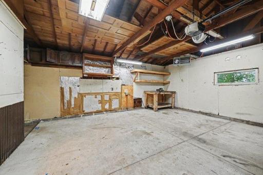 Attached heated two car garage.