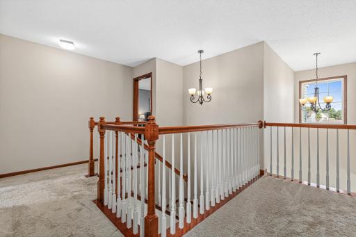 Upstairs features 4 bedrooms on the same level