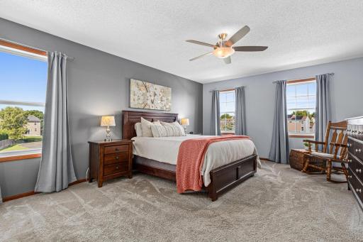 Spacious primary bedroom suite