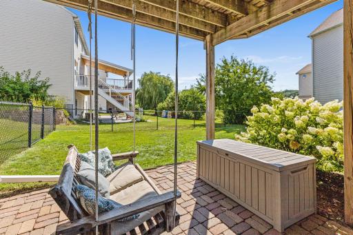 The backyard is your own private retreat and the yard is fully fenced in.