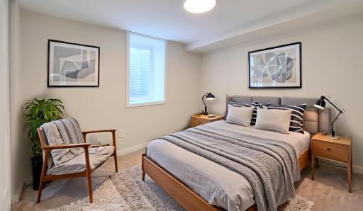 Lower Bedroom - Virtually Staged