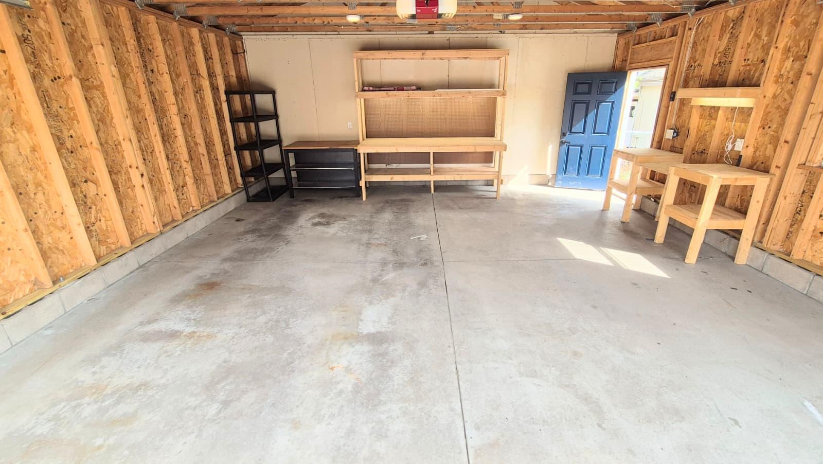 Newer 2+ Car Garage with Floor Drain