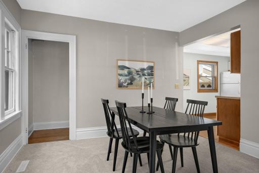 Spacious dining room